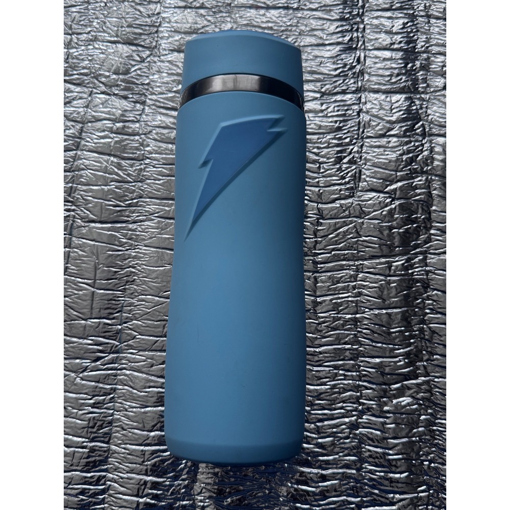 Gatorade 22oz Insulated Stainless Steel Water Bottle Light Blue Flip Top Lid